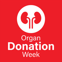 Organ donation week vector design and artwork. 2nd September. National organ donation day.