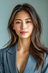 Fototapeta premium Formal portrait of beautiful asian business woman.