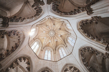 Obraz premium interior of the cathedral at Batalha, Portugal