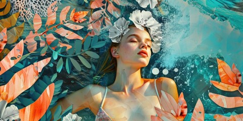 A woman poses for a photo wearing a colorful floral dress