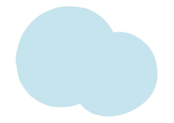 雲形 シンプル 水色の ふきだし　フレーム