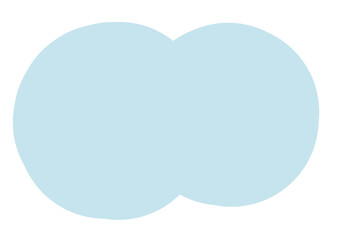 雲形 シンプル 水色の ふきだし　フレーム