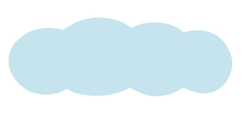 雲形 シンプル 水色の ふきだし　フレーム