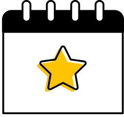 Calendar with star icon