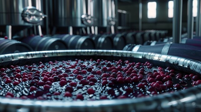 Crafting the Perfect Elixir, Hyper-Realistic 8K Image Series of Wine Production, Fermentation, Bottling, and Tasting with Exquisite Detail and High Dynamic Range.