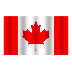 Fototapeta premium vector Canada flag icon 3d illustration