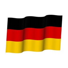 Obraz premium German flag waving vector illustration
