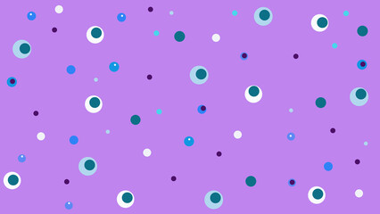 Colorful Dots and Circles of funny lilac Background