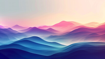 Abstract background with a multicolored gradient mountain landscape