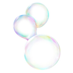 Holographic bubble shape png sticker, 3D rendering graphic, transparent background