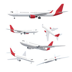 An airplane flying over a world map in a vector illustration