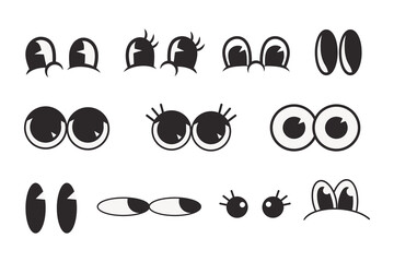 Retro eyes png set illustration, transparent background © Rawpixel.com