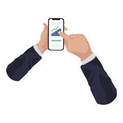 Online trading png, aesthetic illustration, transparent background