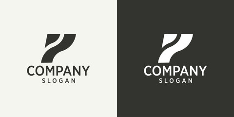 collection of letter p logo design vector