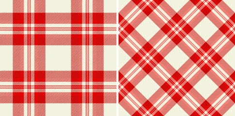 Check textile fabric of texture plaid vector with a background seamless tartan pattern. Set in kids colors for greeting card designs.