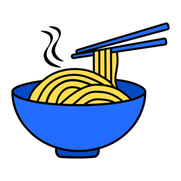recommend clip art: Ramen noodle png food, line art illustration, transparent background