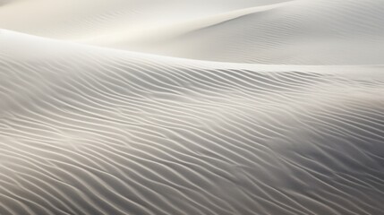 Obraz premium Photograph of wind-swept sand dunes, capturing the subtle ripples and grains in the close-up view