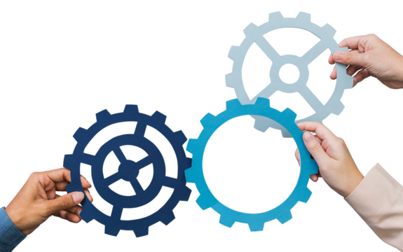 Png Cogwheel business productivity mockup psd symbol held by hands - Powered by Adobe