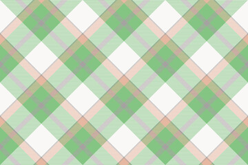 Tartan plaid background, diagonal check seamless pattern. Vector fabric texture for textile print, wrapping paper, gift card, wallpaper.