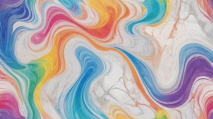 Fototapeta premium marble rainbow background, abstract colorful background with waves