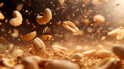 Flying Tasty and nutritious Peanuts 