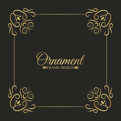 Elegant gold decorative frame design background