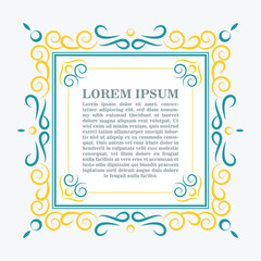 colorful ornament greeting card vector template