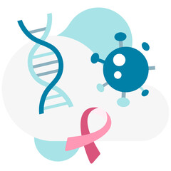 Pink ribbon for breast cancer awareness element transparent png