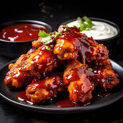 chicken wings with sauce, Generative AI