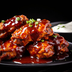 chicken wings with sauce, Generative AI