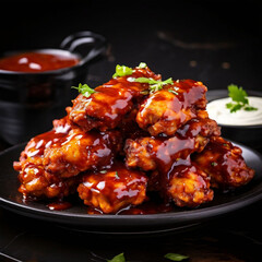 chicken wings with sauce, Generative AI