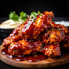 chicken wings with sauce, Generative AI