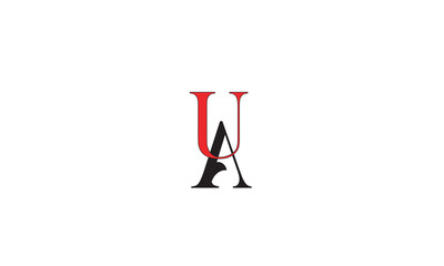 UA, AU, U, A Abstract Letters Logo Monogram	