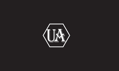UA, AU, U, A Abstract Letters Logo Monogram	