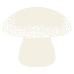 Mushroom png sticker, off white collage element, transparent background