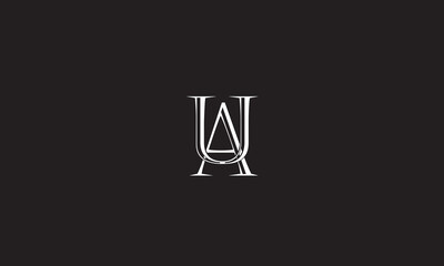 UA, AU, U, A Abstract Letters Logo Monogram	