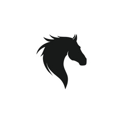 Horse logo design vector with creative ilustration icon premium concept