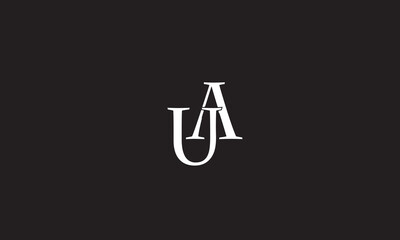 UA, AU, U, A Abstract Letters Logo Monogram	