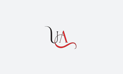 UA, AU, U, A Abstract Letters Logo Monogram	