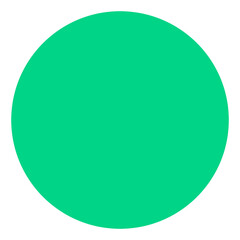 Green circle png sticker, geometric shape collage element on transparent background