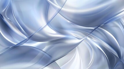 Naklejka premium Elegant wavy lines on a tranquil blue abstract background evoke a sense of gentle movement