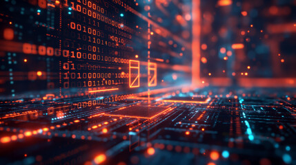 Programming code abstract technology background of software developer and Computer script