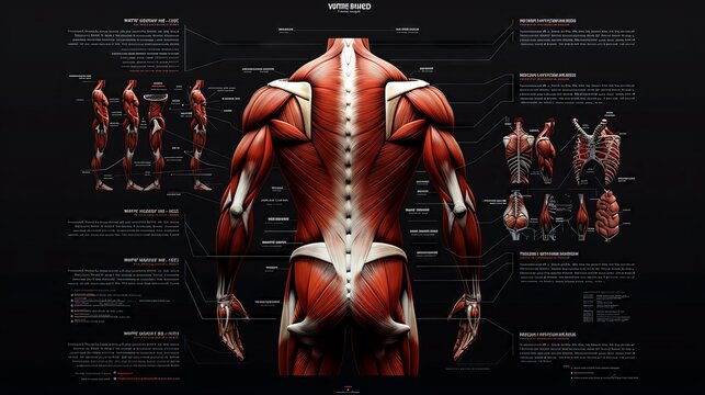 A detailed diagram showing the muscle groups targeted during different exercises.