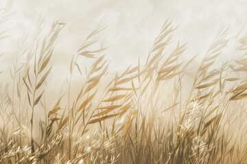 Fototapeta premium Endless Golden Wheat Field Under a Clear Blue Sky - Agricultural Splendor. Beautiful simple AI generated image in 4K, unique.