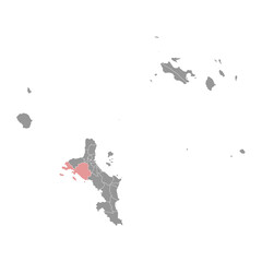 Obraz premium Saint Louis district map, administrative division of Seychelles. Vector illustration.