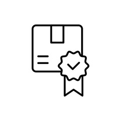 Premium package outline icons, minimalist vector illustration ,simple transparent graphic element .Isolated on white background