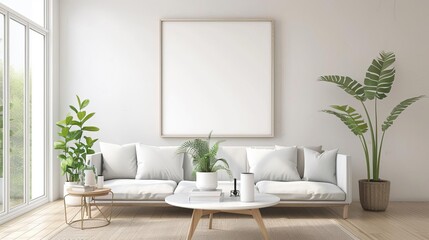 Home staging setup in a contemporary living room, home staging tips, preparation and appeal