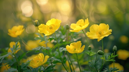 Obraz premium Blooming yellow flowers