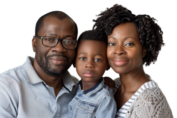 Family father mother son daughter kid studio photo white background