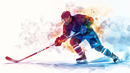 A Hockey Player's Dynamic Motion: A Geometric Illustration of Winter Sport